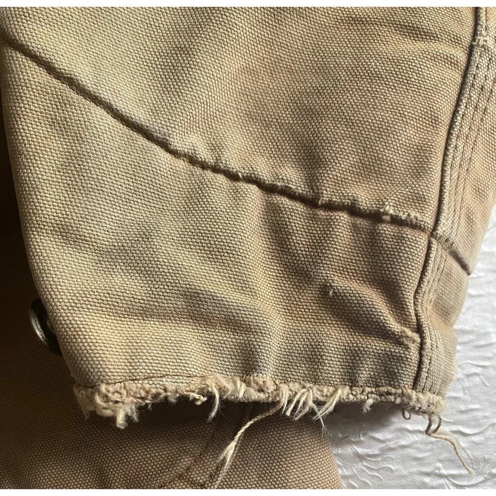 Carhartt Blanket Detroit Lined Canvas Chore Work Jacket 46 USA Made Pockets VTG